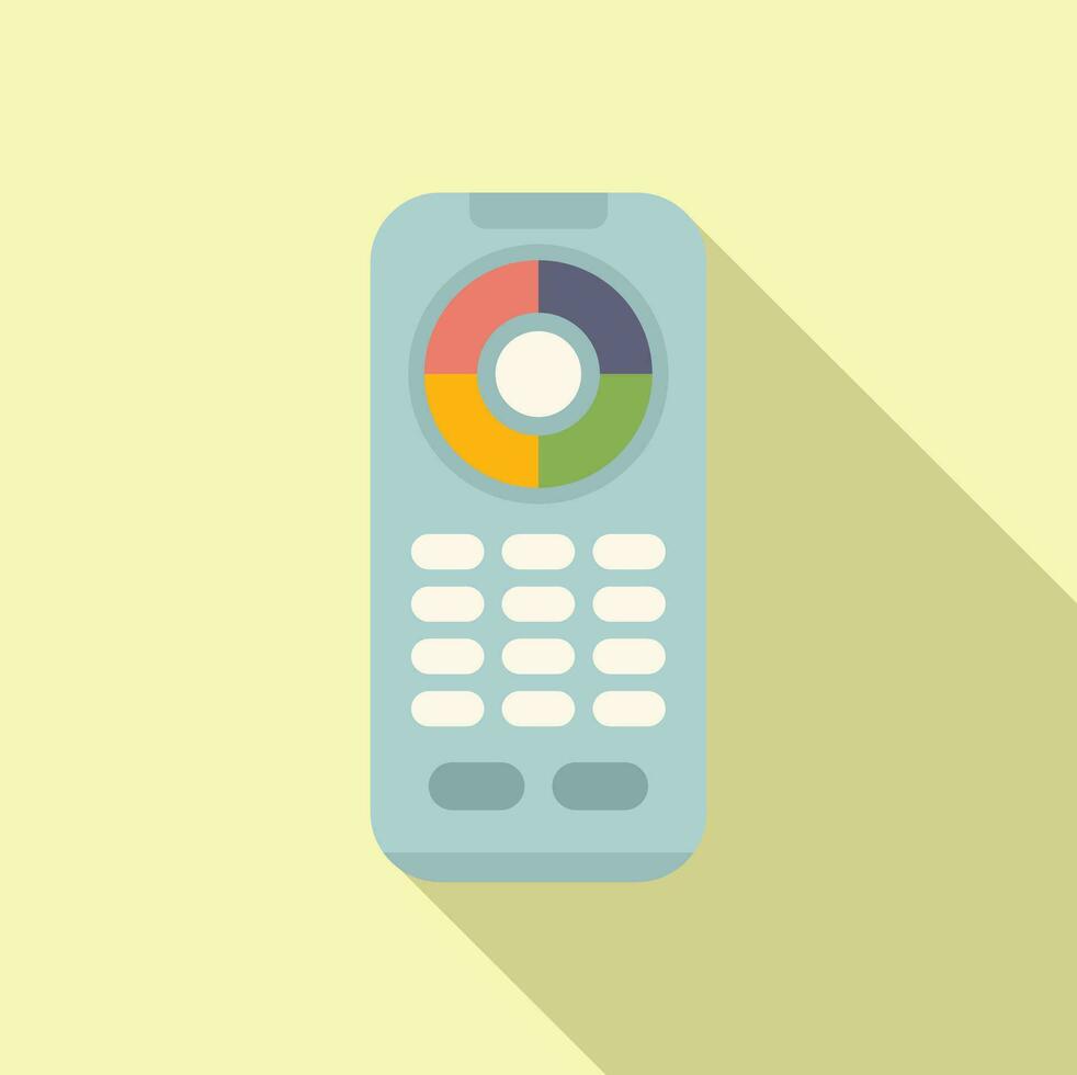 Remote control bulb icon flat vector. Energy bright vector
