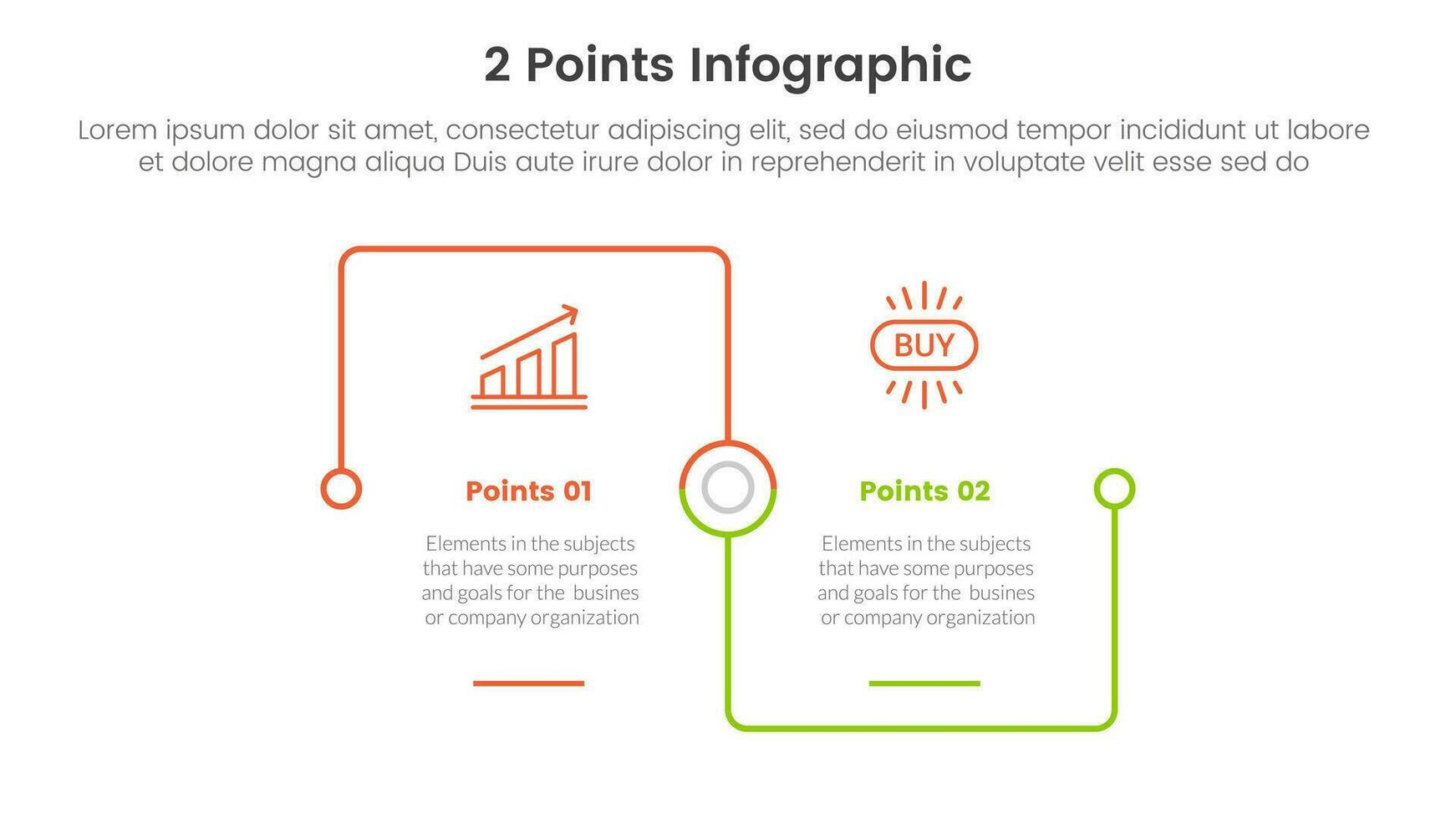 versus o comparar y comparación concepto para infografía modelo bandera con cuadrado contorno vinculado conexión cuadrado base con dos punto lista información vector