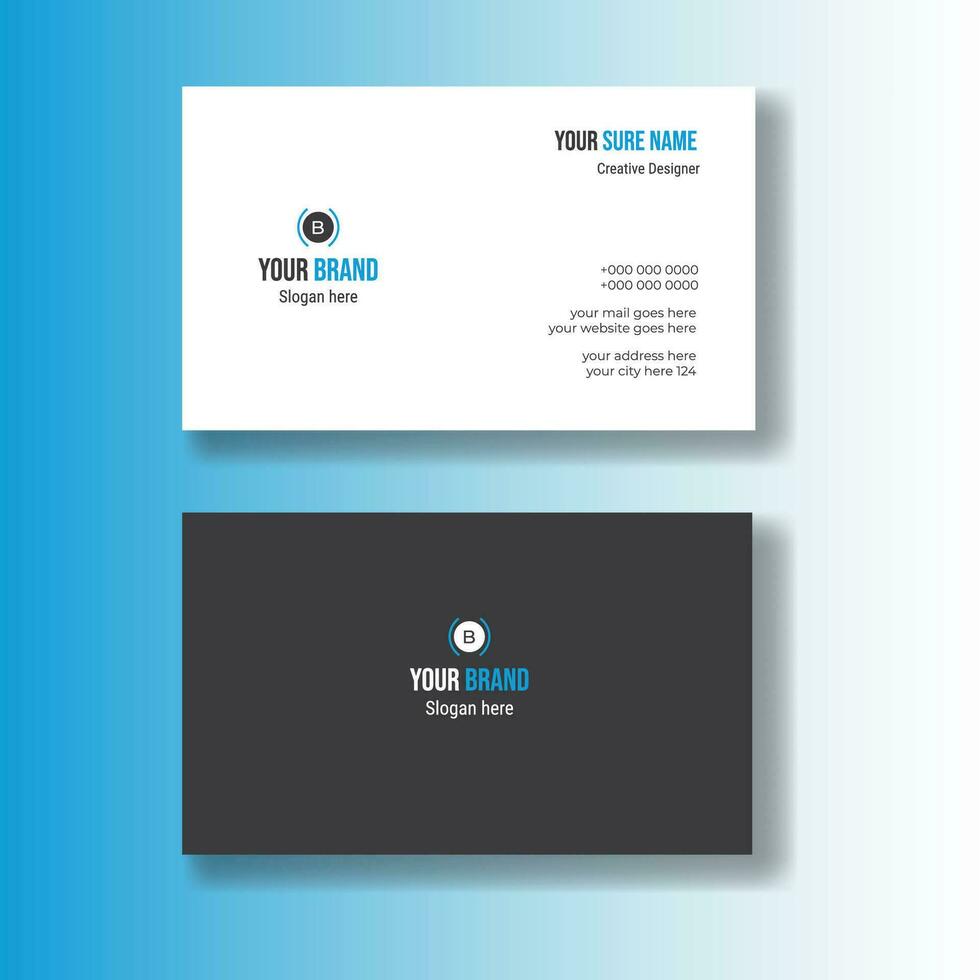 simple and modern business card design vector