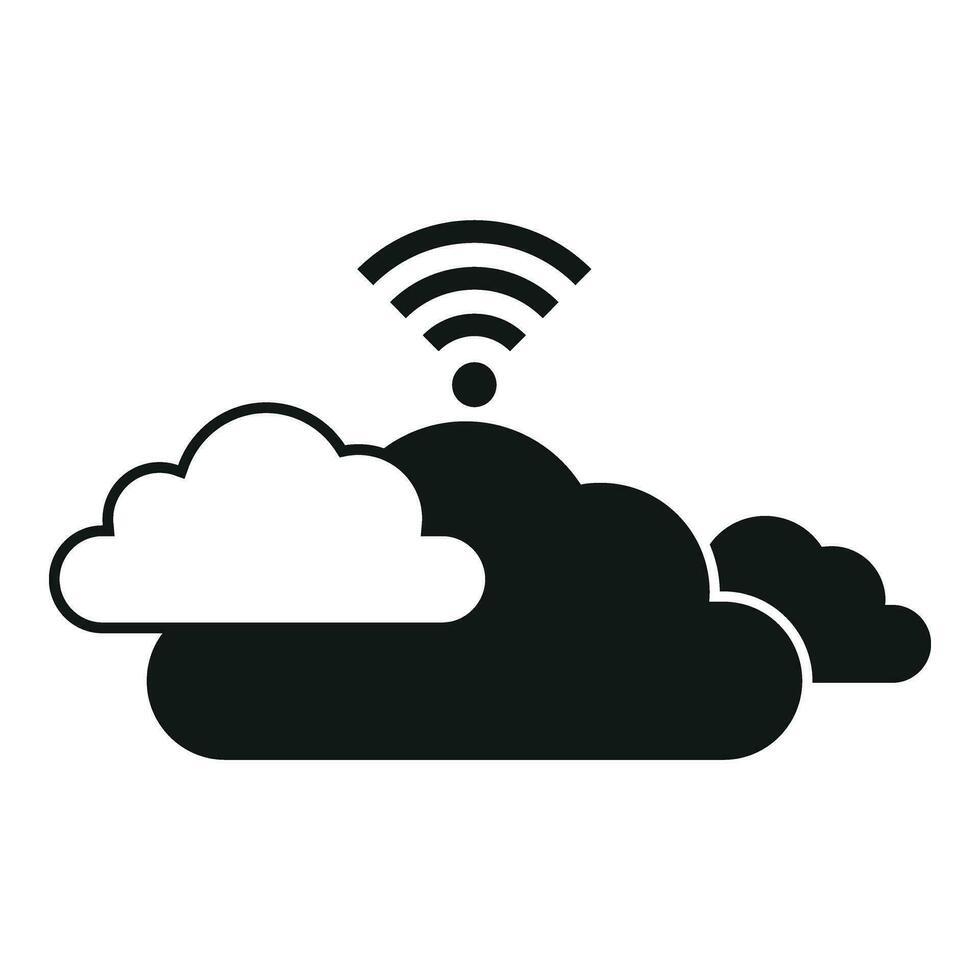 Internet cloud data icon simple vector. Smart office vector