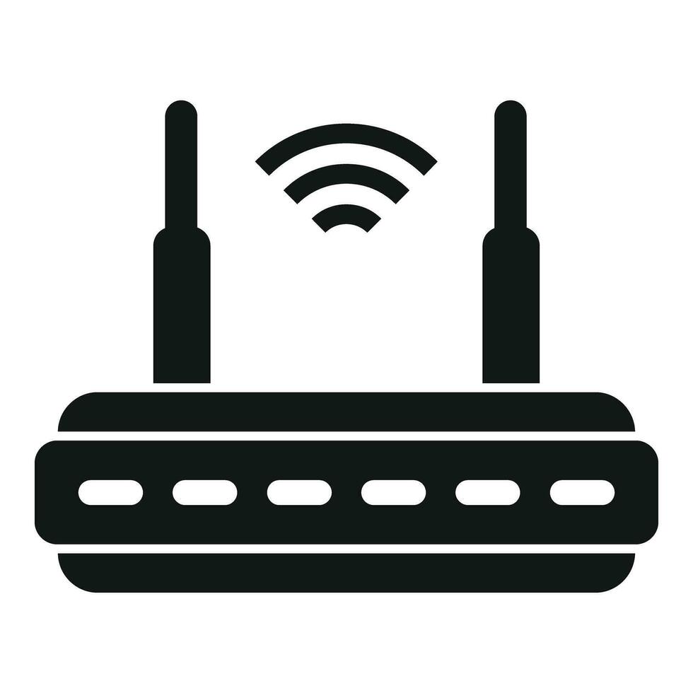 Wifi router icon simple vector. Smart office vector