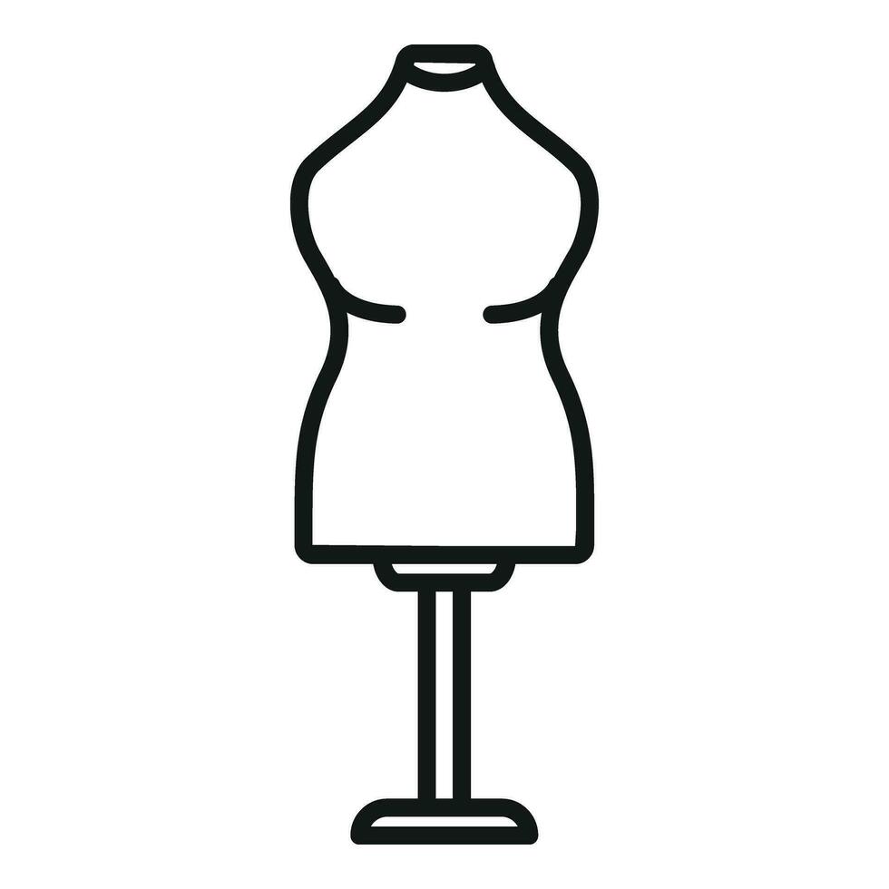 Textile craft mannequin icon outline vector. Tailor clothes vector