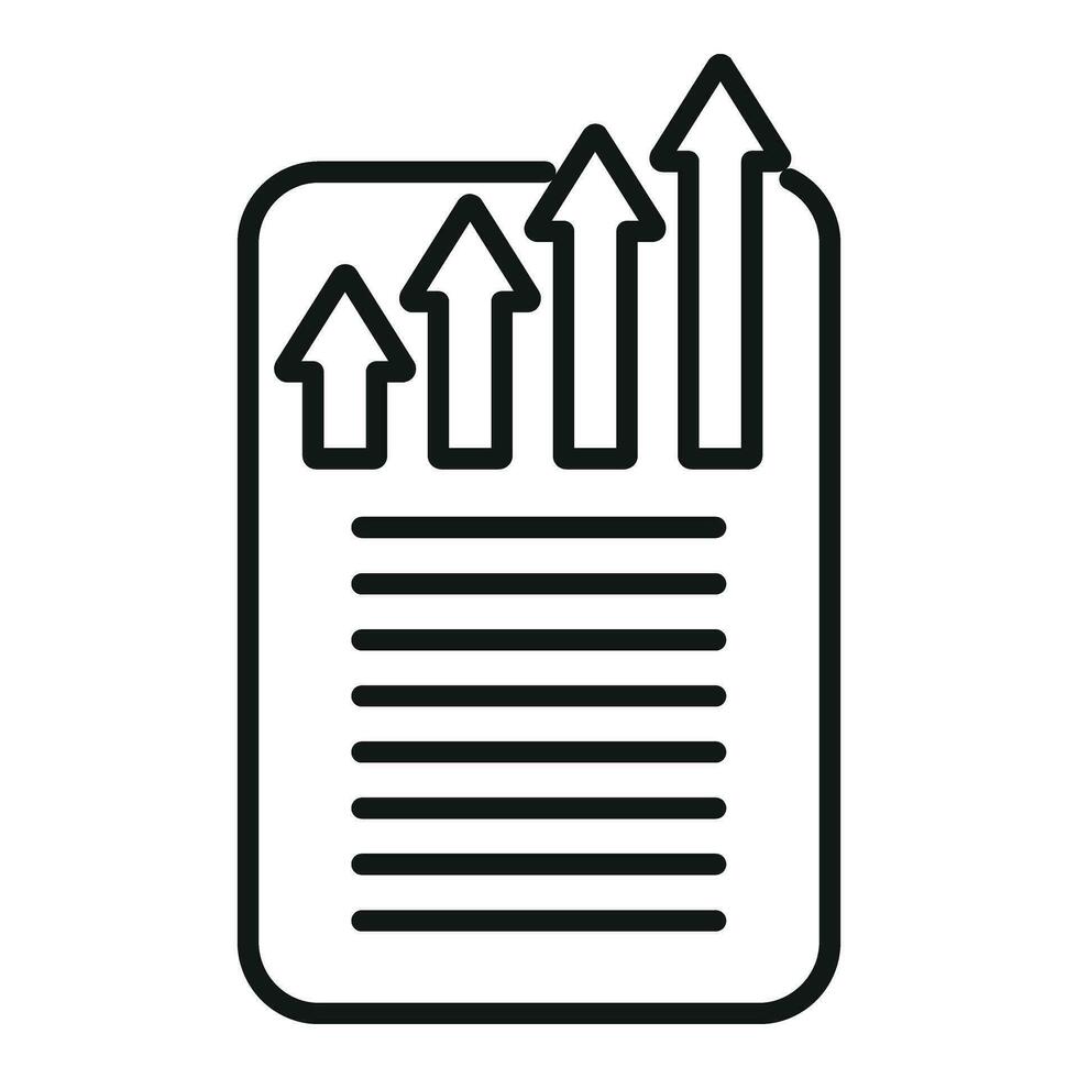 Self power realization doc icon outline vector. Business vision vector