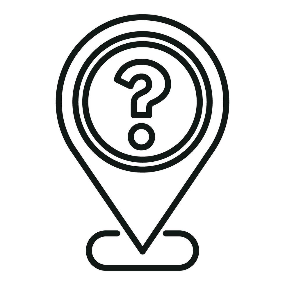 Location anonymous icon outline vector. Mark user person vector