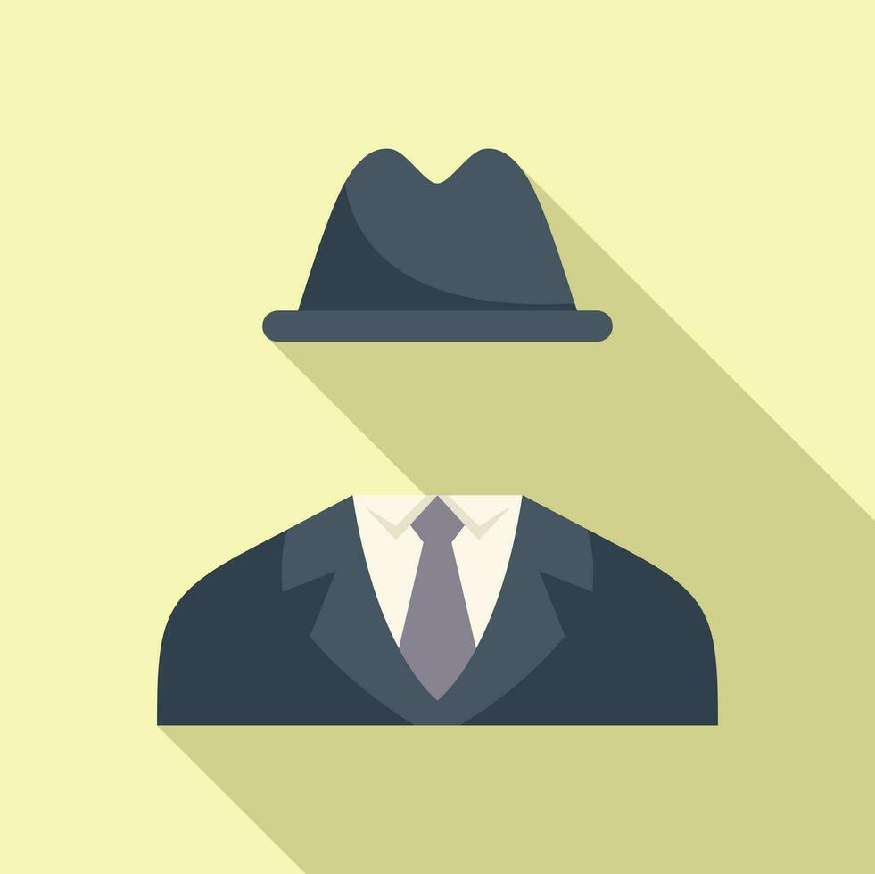 Anonymous office agent icon flat vector. Work family vector