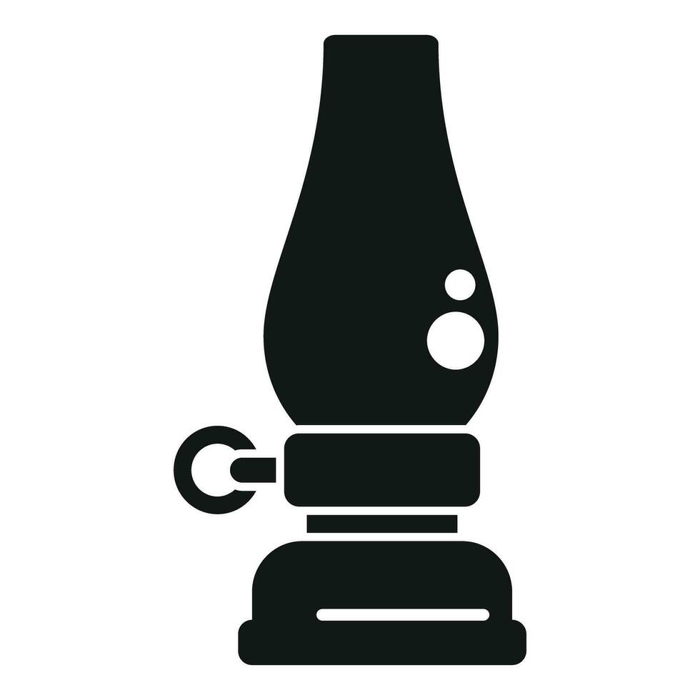 Kerosene home lamp icon simple vector. Burner oil lamp vector