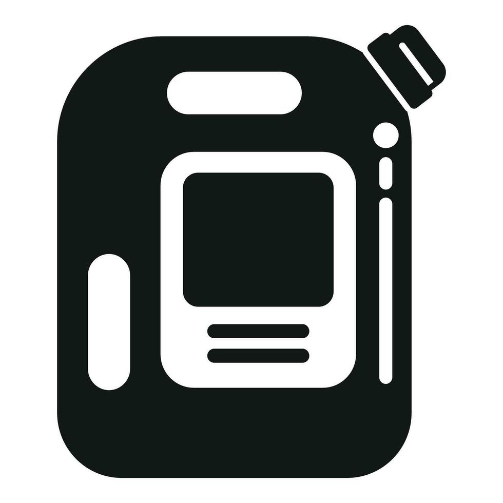 Portable kerosene canister icon simple vector. Chemical heating tank vector