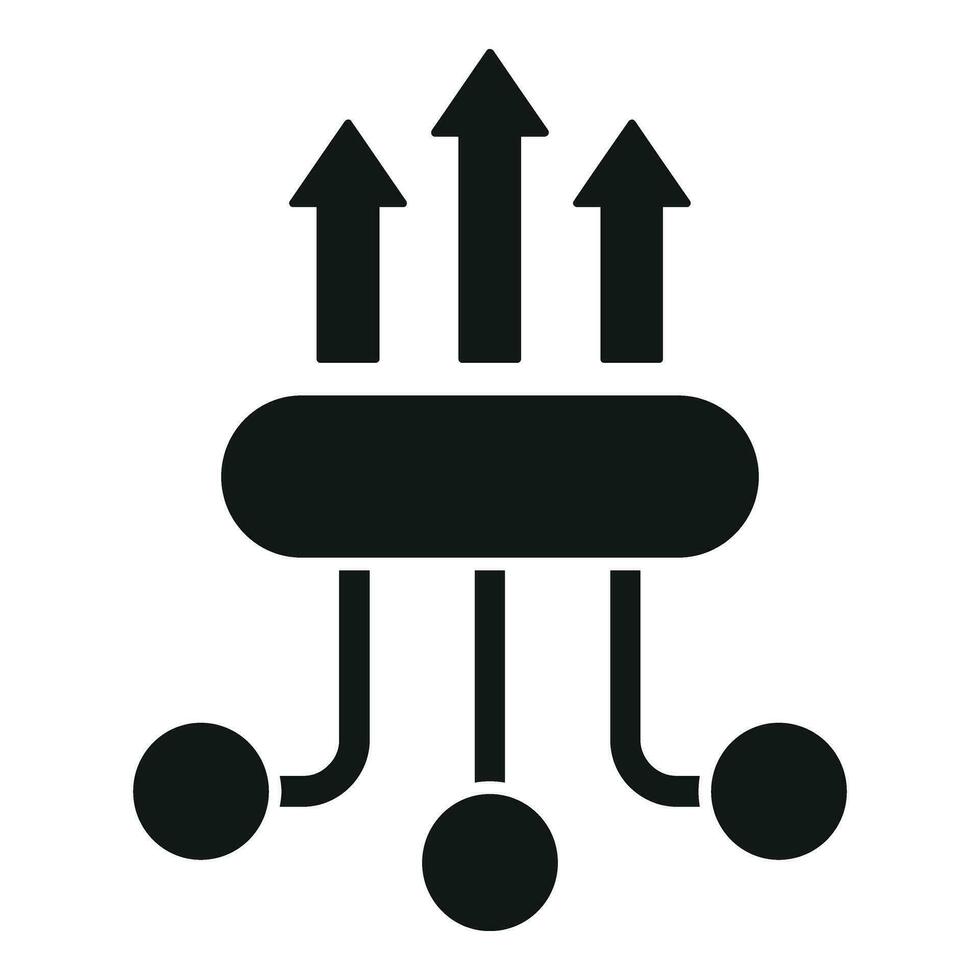 Realization graphical triumph icon simple vector. Human balance vector