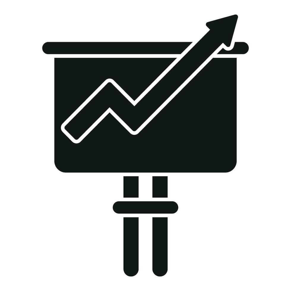 Realization graph chart icon simple vector. Challenge mentor work vector