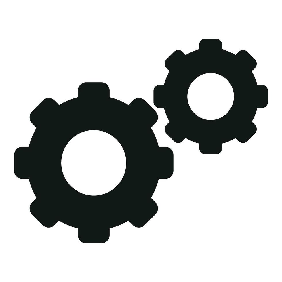 Gear system of realization icon simple vector. Balance human vector