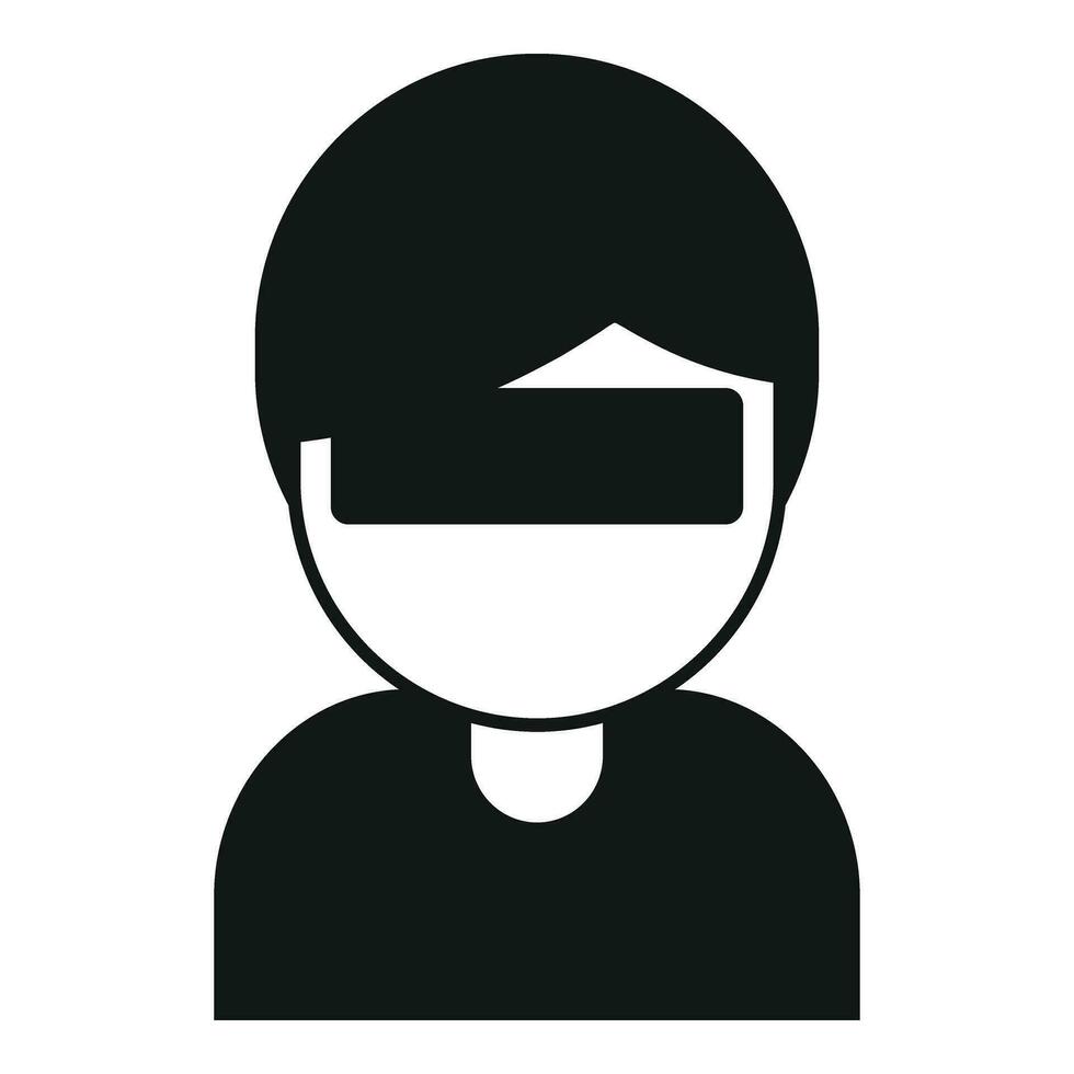 Hidden avatar face icon simple vector. Person user vector