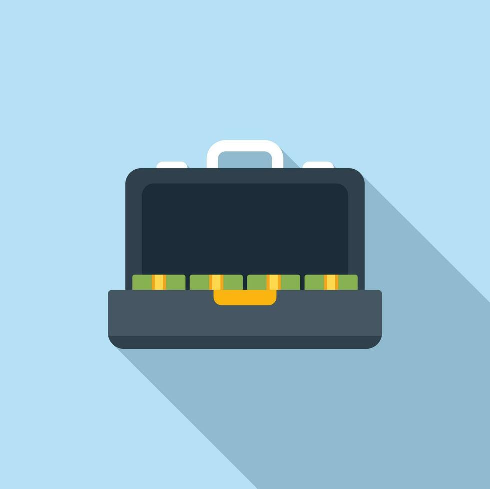 Safe money case icon flat vector. Monetary unit cash vector