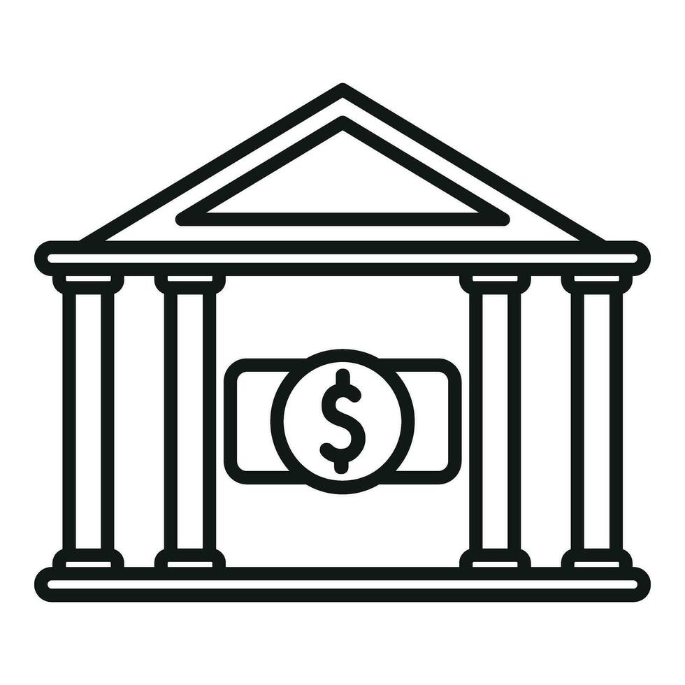 Money cash bank icon outline vector. Payment stack wallet vector