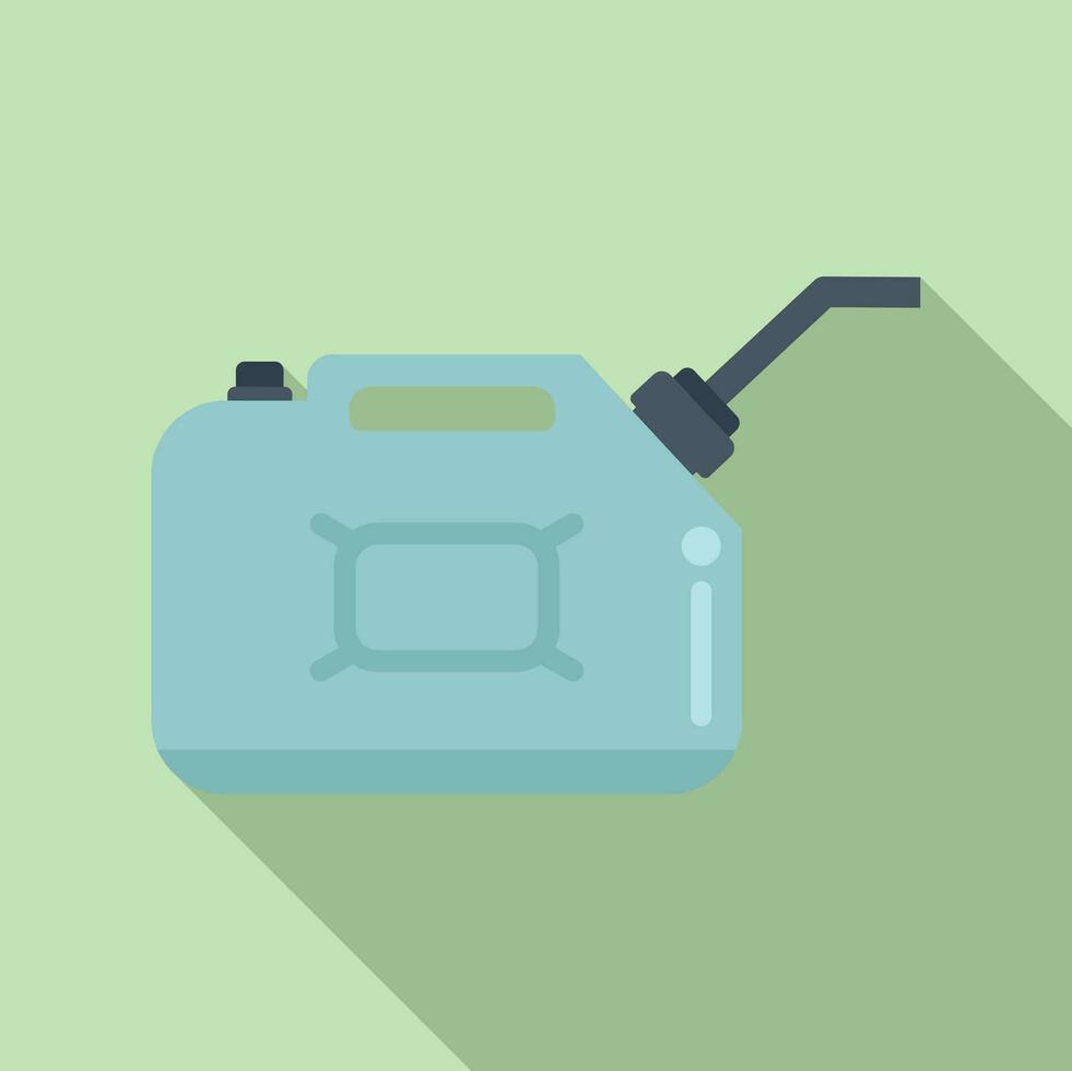 Kerosene fuel canister icon flat vector. Camp oil lamp vector