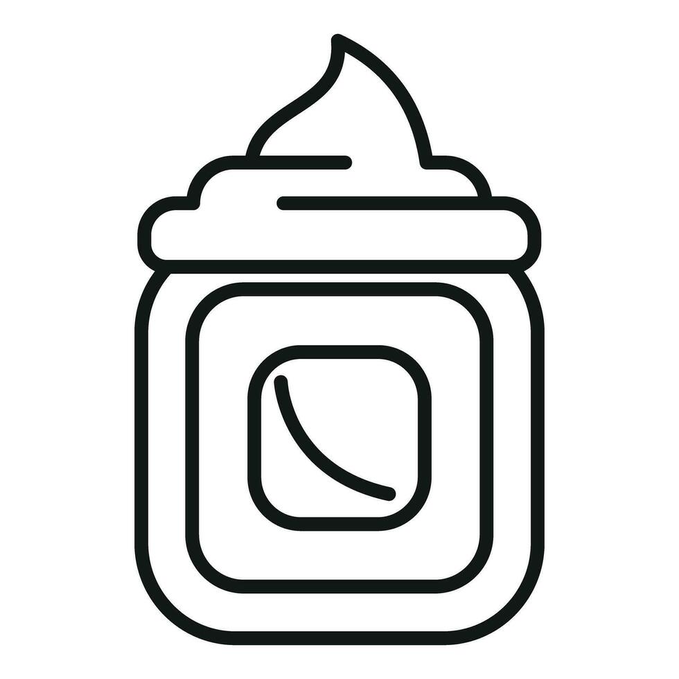 Wasabi cream on sushi roll icon outline vector. Sauce asian culture vector