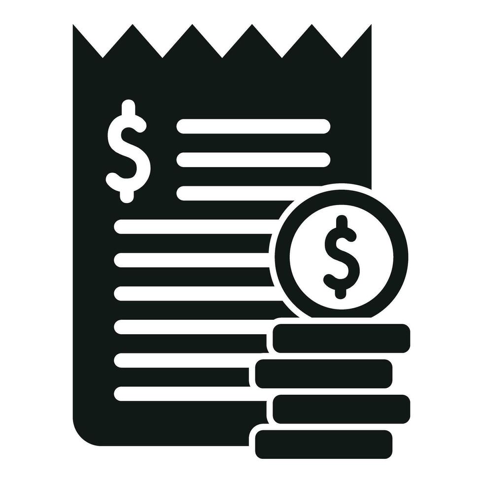 Cash paper document icon simple vector. Check safe money vector
