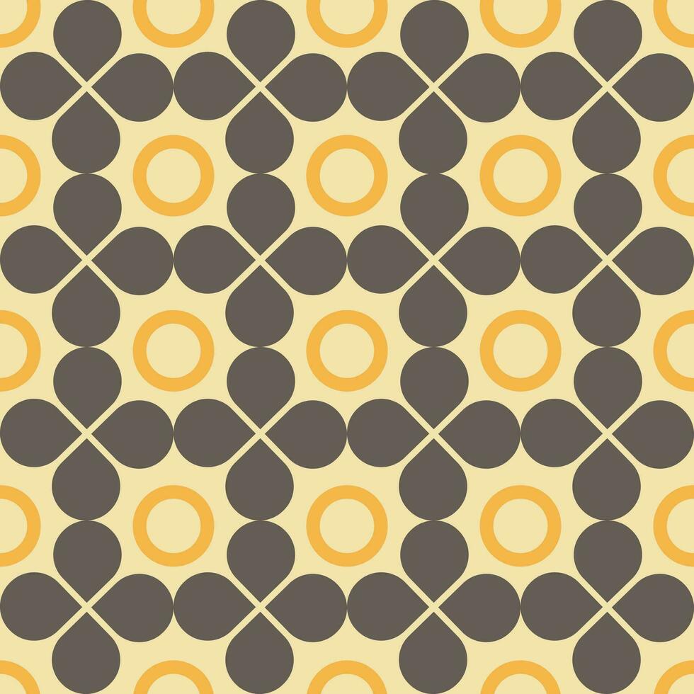 Abstract retro geometric seamless pattern. Geometric mid century modern style seamless pattern. Vector background print.