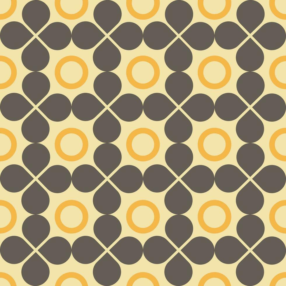 Abstract retro geometric seamless pattern. Geometric mid century modern style seamless pattern. Vector background print.