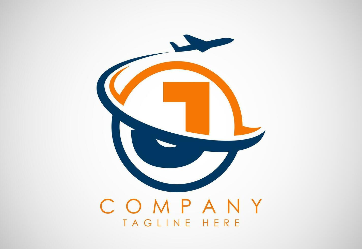 Initial alphabet J with aeroplane. Travel icons. Aviation logo sign, Flying symbol. Flight icon vector