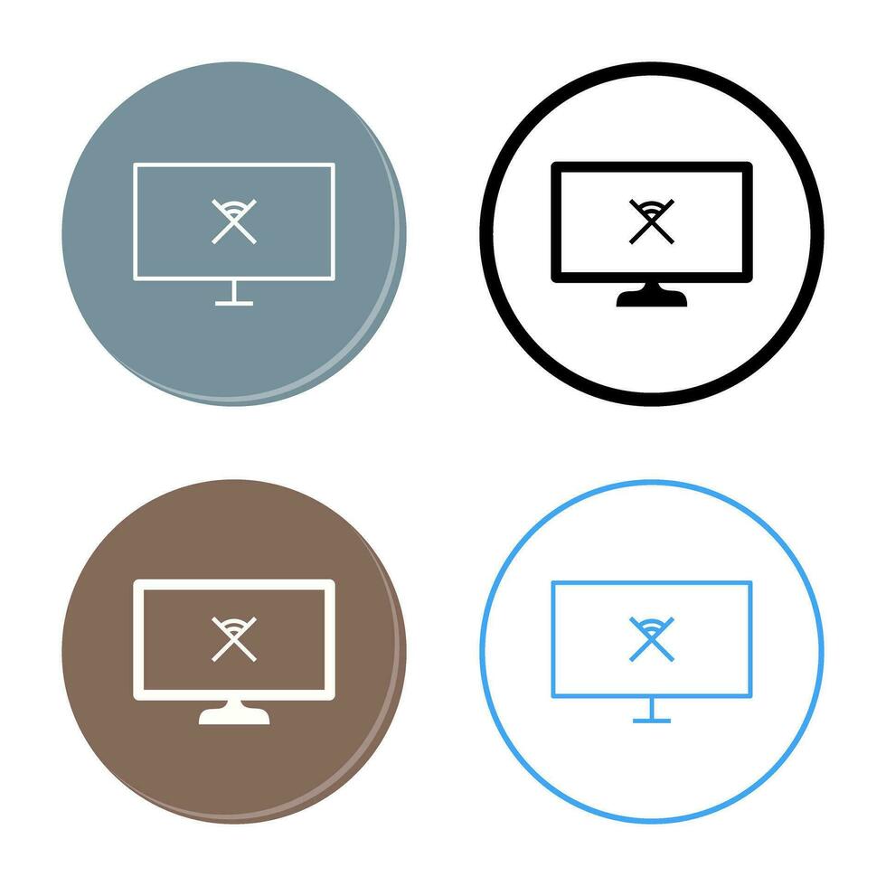 Unique Disconnected Network Vector Icon