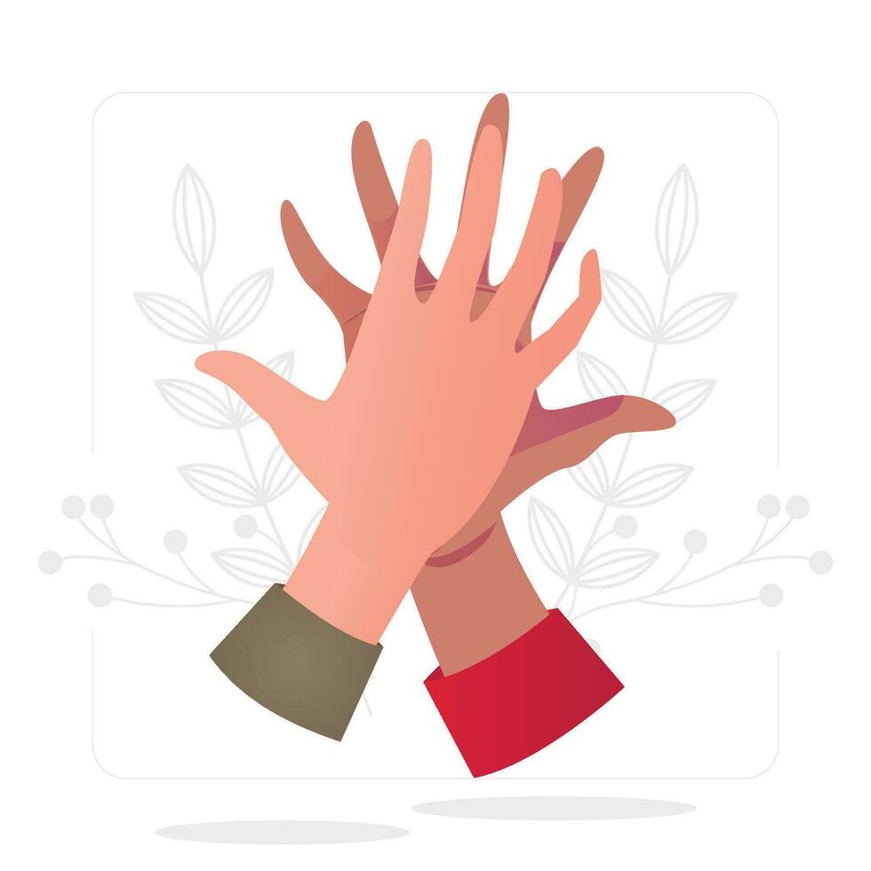 High five hands concept illustration vector