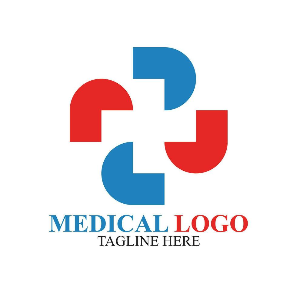 Unique medical logo design service vector