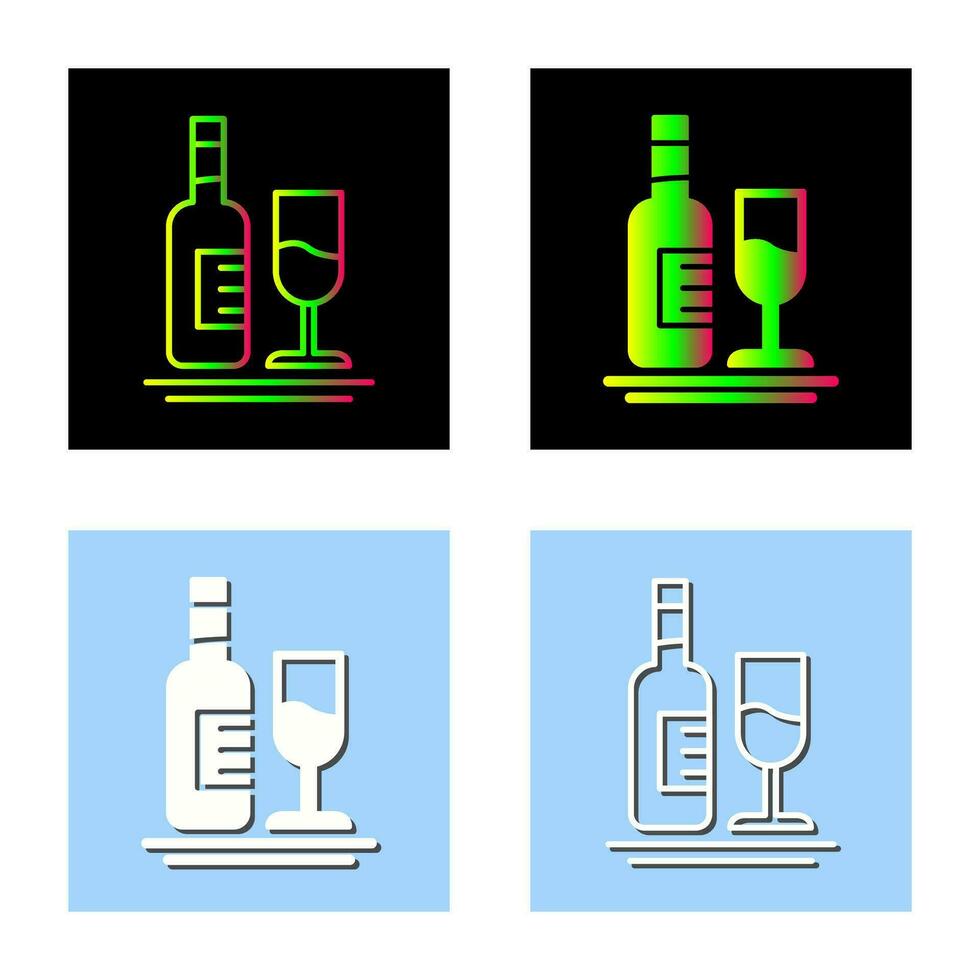 White Wine Vector Icon