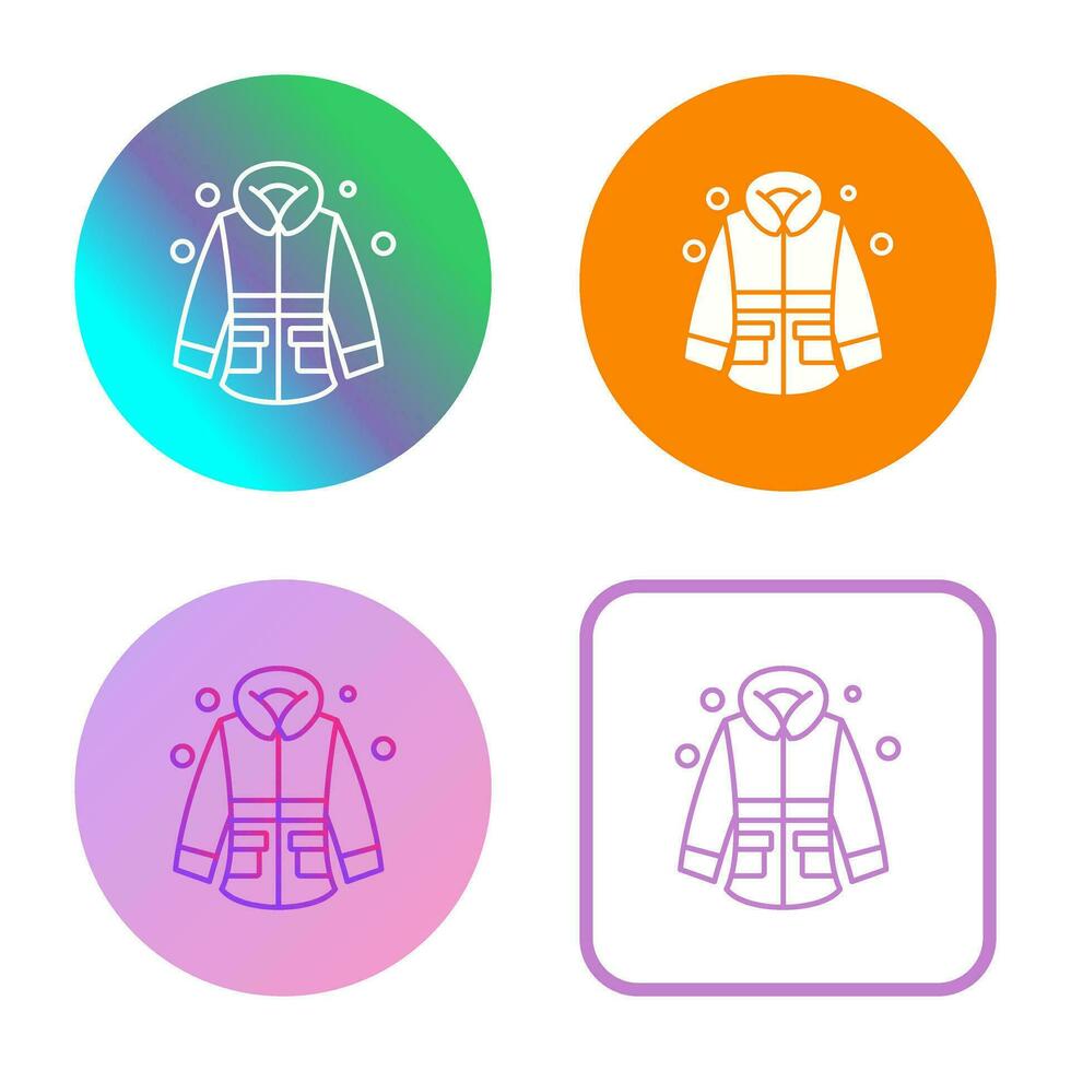 icono de vector de chaqueta de invierno