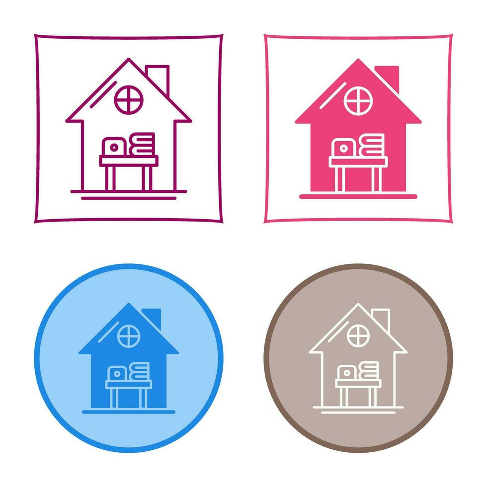 Home Work Place Vector Icon