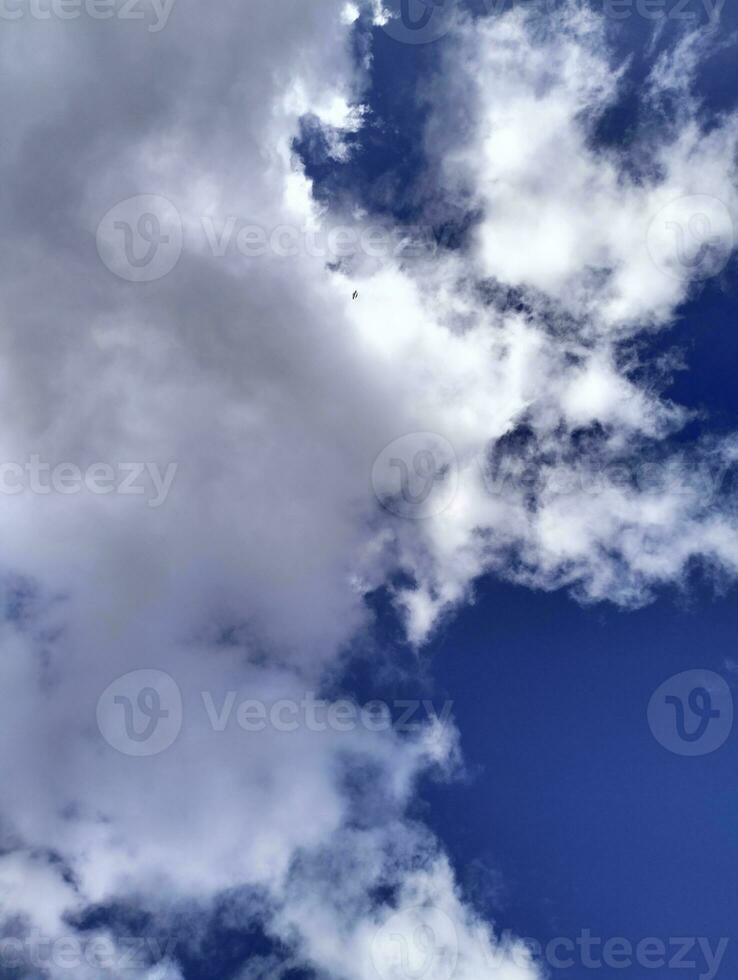 Blue sky with beautiful clouds photo