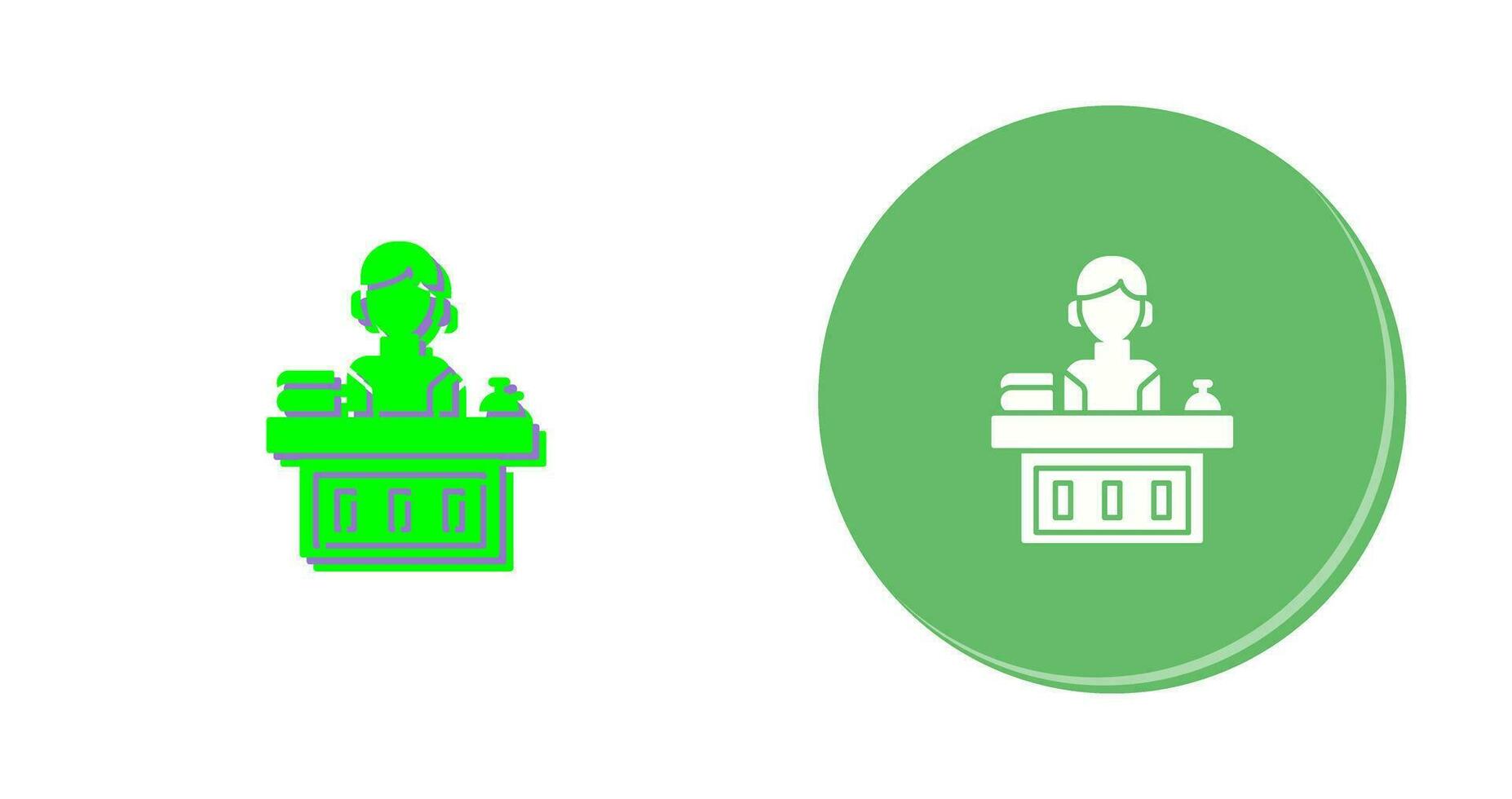 Office Reception Vector Icon