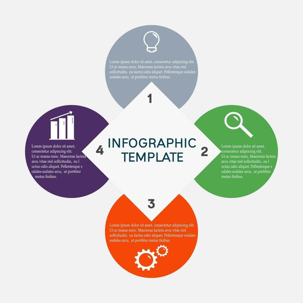 Business infographic template. Vector diagram with 4 options