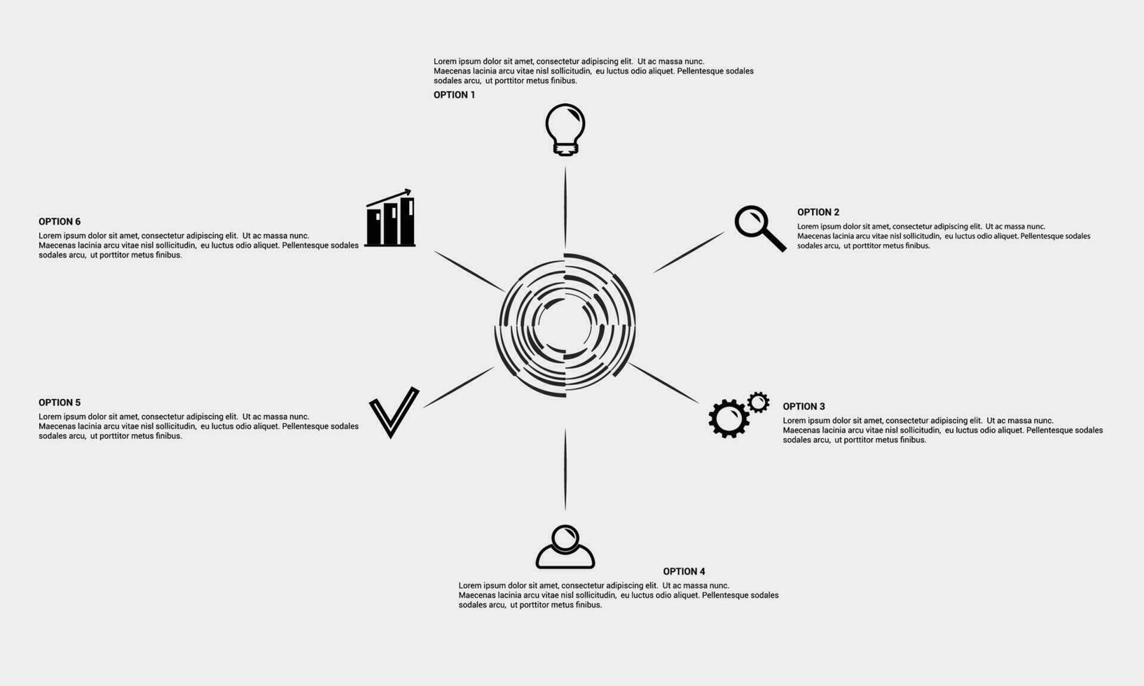 Icons with text on white background. Useful for science and business presentations. Can be used for workflow layout, diagram, annual report, web design. vector