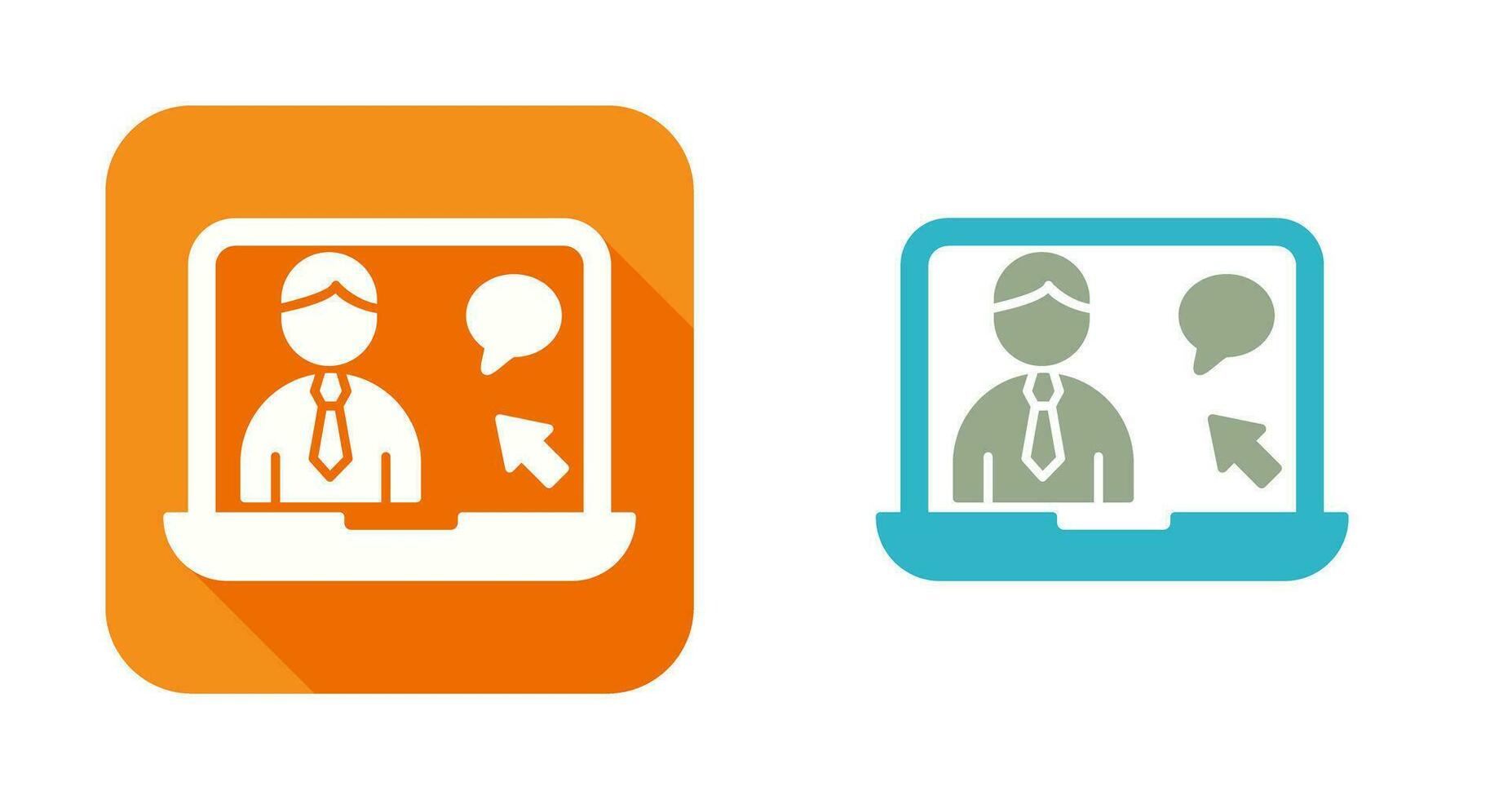 Online Interview Vector Icon