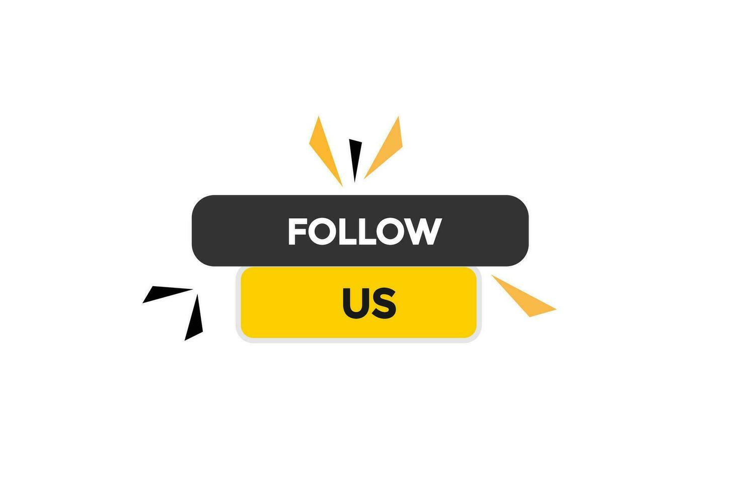 new follow us website, click button, level, sign, speech, bubble  banner, vector