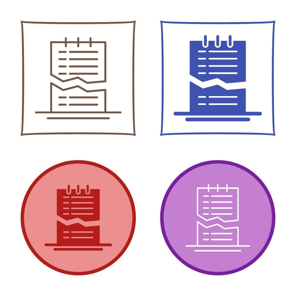 Corrupted List Vector Icon