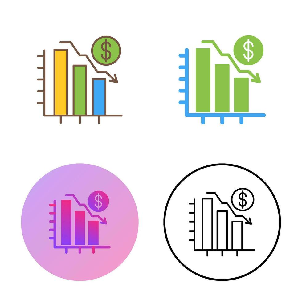 Chart Down Vector Icon