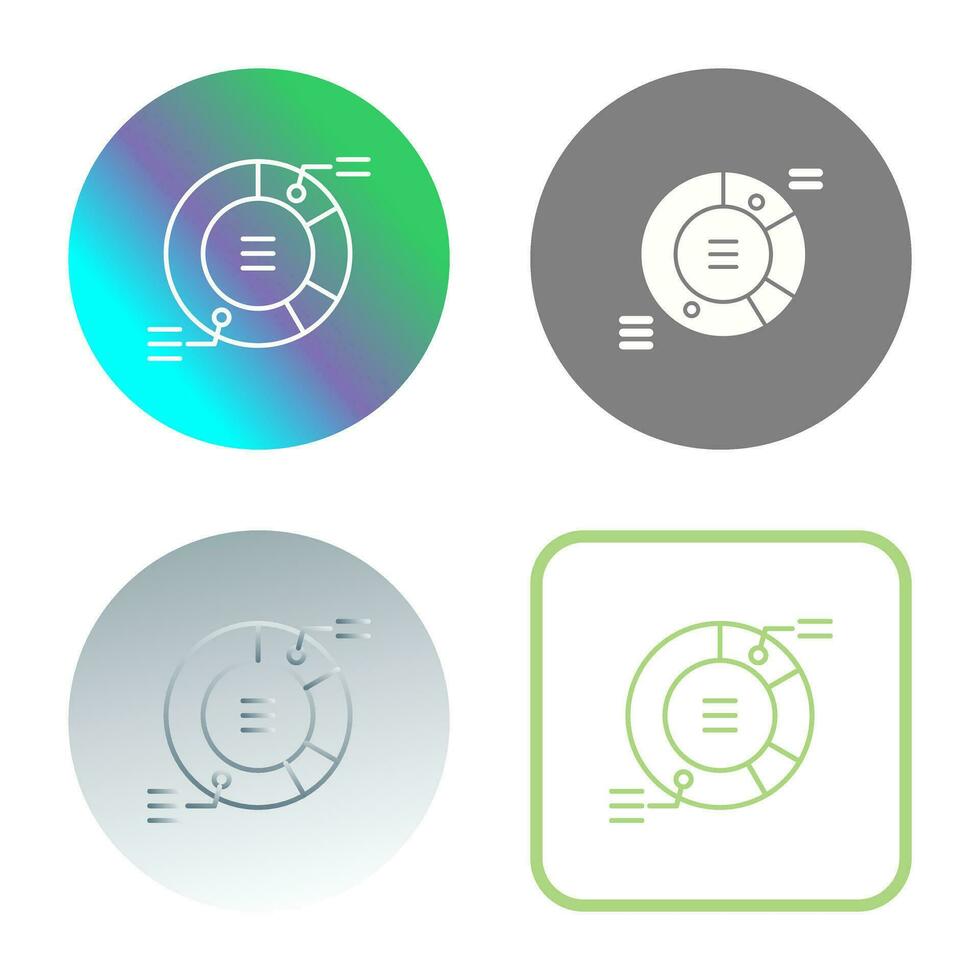 icono de vector de gráfico circular