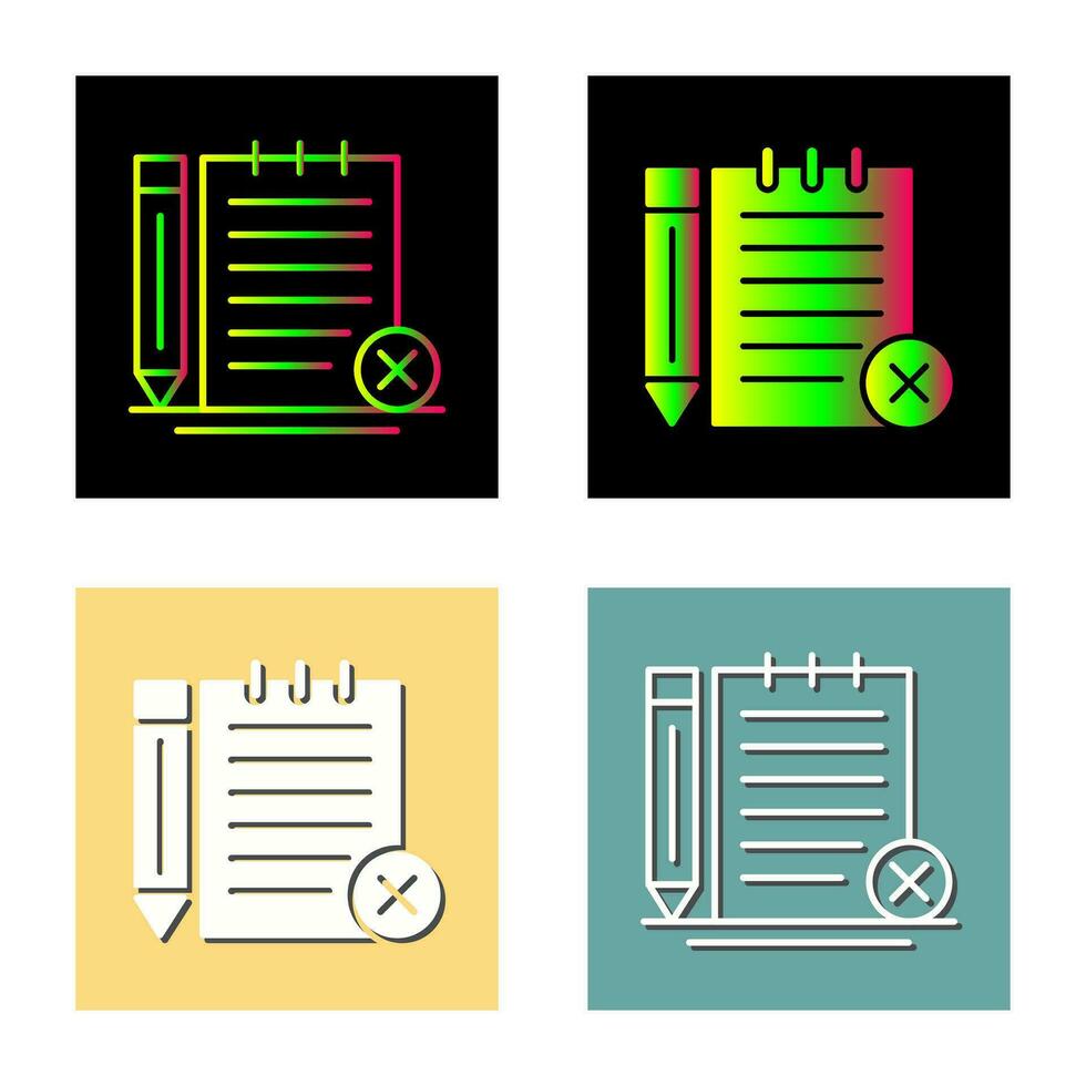 Unchecked Notes Vector Icon