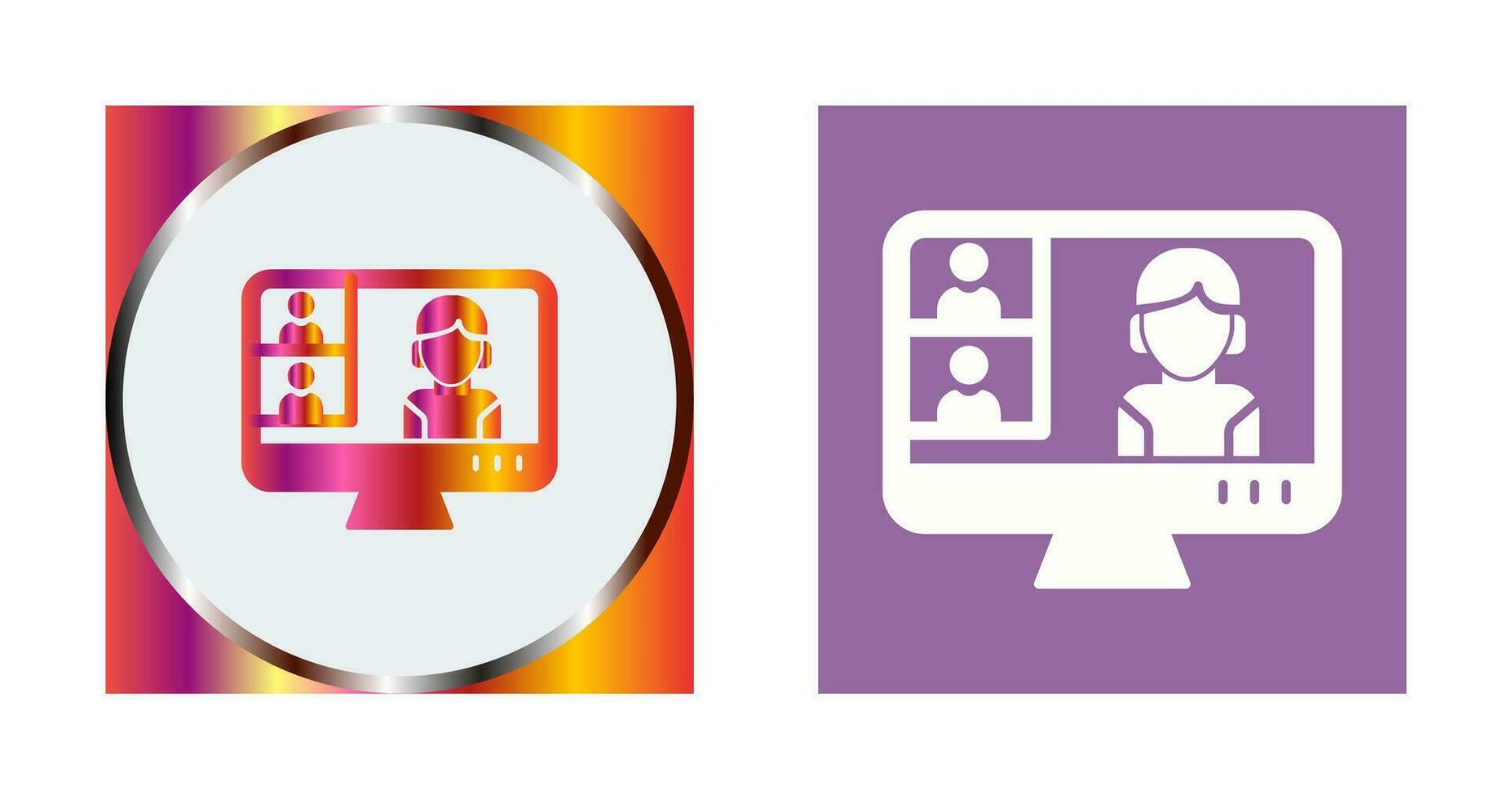 Conference video Call Vector Icon