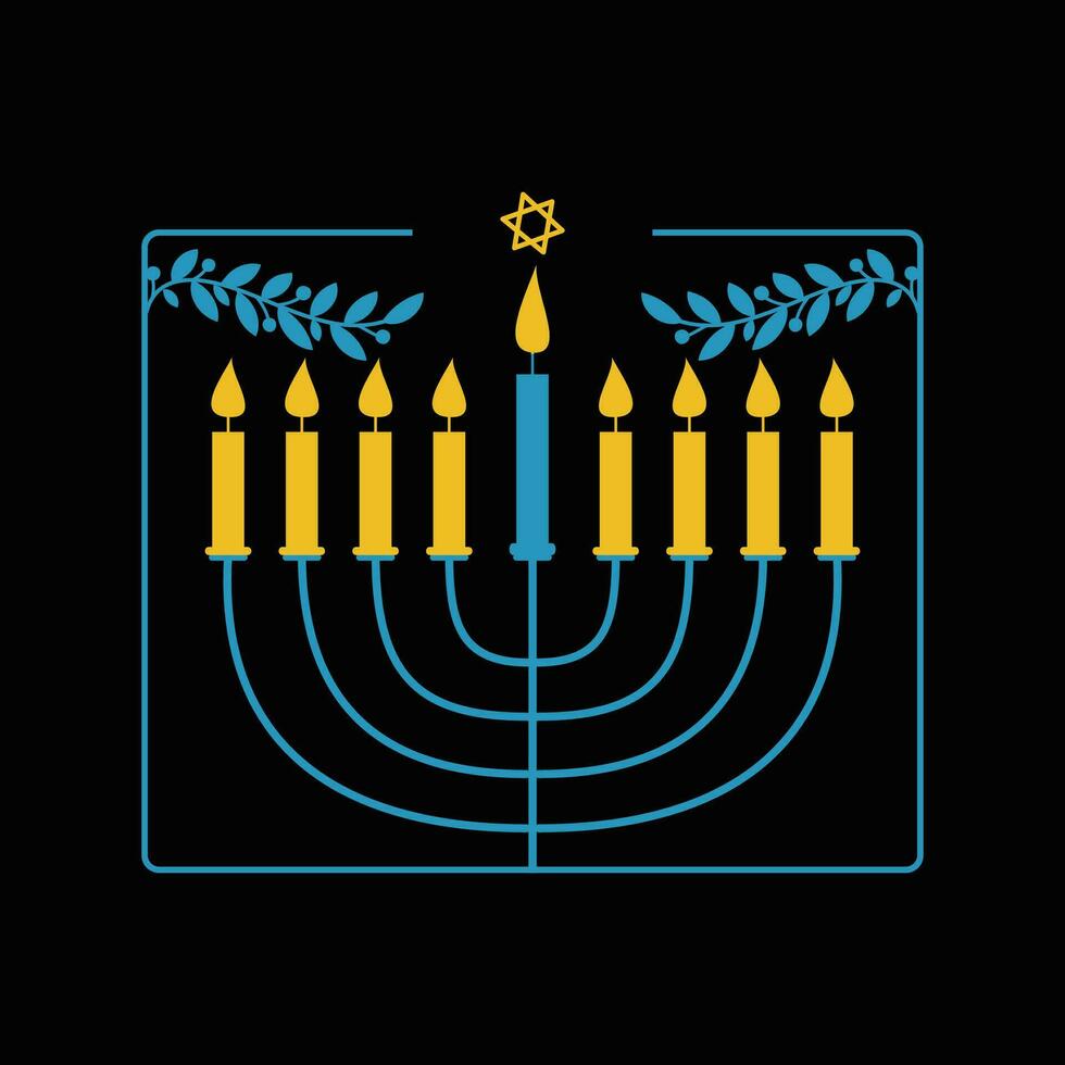 Hanukkah Day T Shirt Design. vector