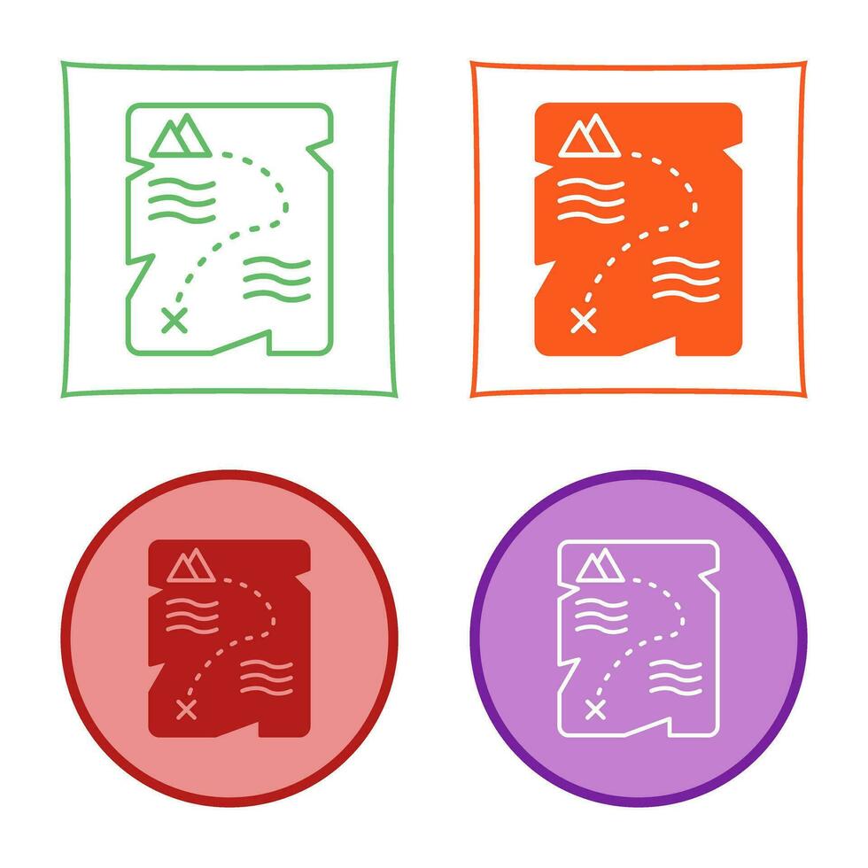 Treasure Map Vector Icon
