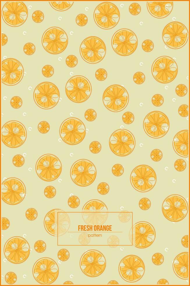 fresh orange pattern for vitamin c flyer design vector