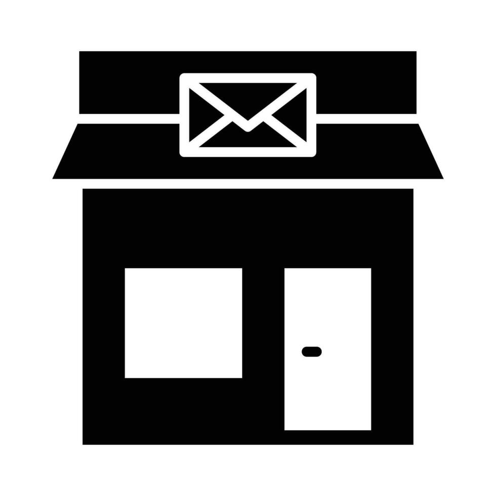 Post Office Vector Glyph Icon For Personal And Commercial Use.