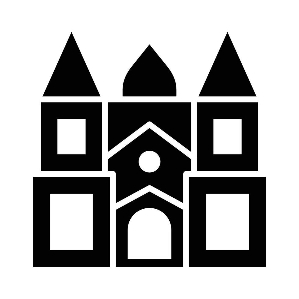 castillo vector glifo icono para personal y comercial usar.