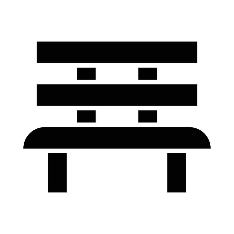 Bench Vector Glyph Icon For Personal And Commercial Use.