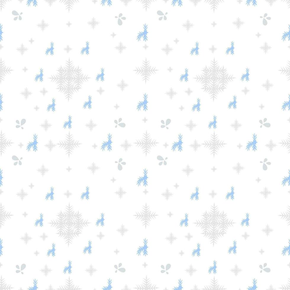 Snowflakes Pattern, Winter Background with snowflake vector
