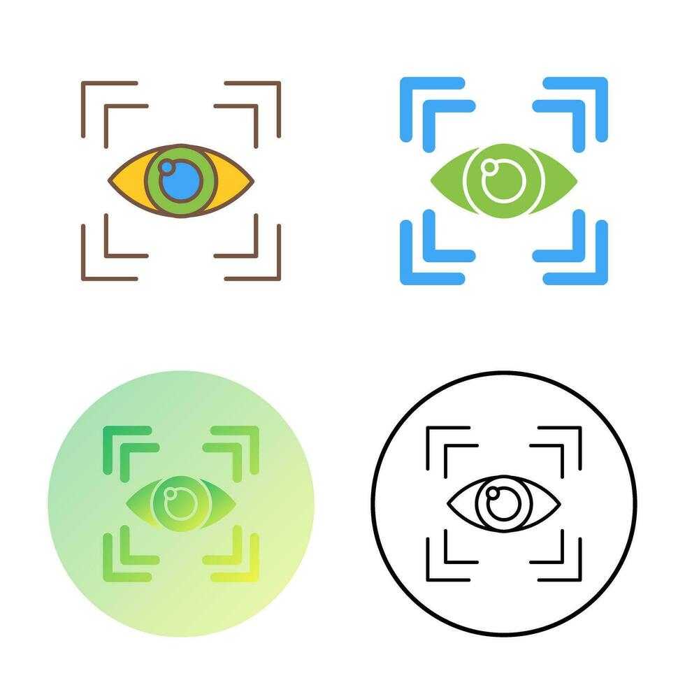 icono de vector de exploración ocular