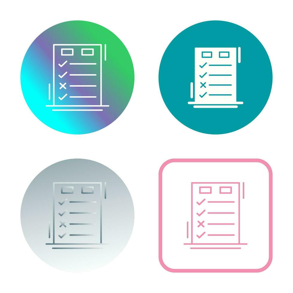 Today to Done CheckList Vector Icon