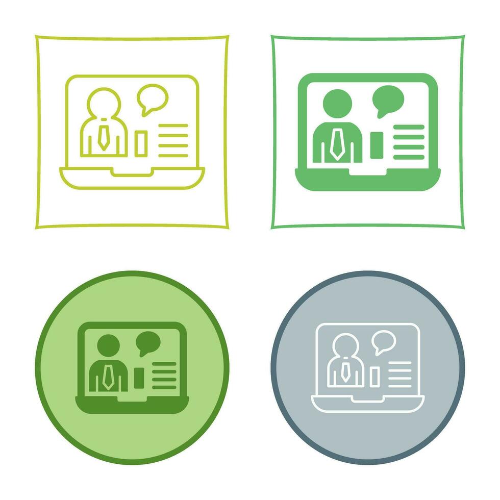 Online Job Interview Vector Icon